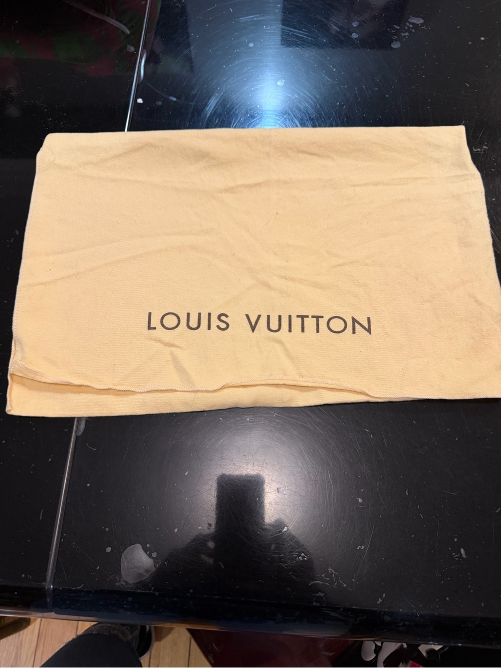 Louis Vuitton Beige Logo Dust Pouch brand new condition